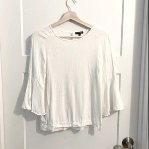 Massimo Dutti White Bell Sleeve Blouse size xs